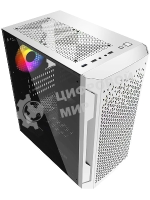 Корпус PowerCase Mistral Micro Z3W Mesh LED, Micro-Tower, белый
