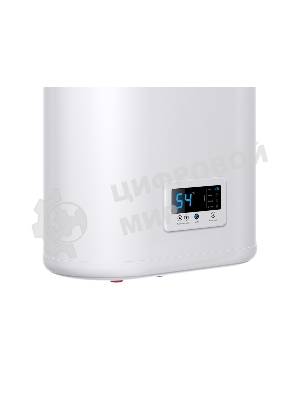 Водонагреватель Thermex Flat Plus IF 50V (PRO) накопительный электрический 50 л потребляемая мощность 2 кВт (220 В) электронное управление магниевый анод (2 шт.) вертикальный монтаж на стену с нижней подводкой (½') максимальная температура нагрева воды до 75 °С Размеры (ШxВxГ) 452x865x239 мм системы защиты: УЗО, от перегрева, замерзания, предохранительный клапан функции: дисплей, индикатор включения, индикатор нагрева, термометр, самодиагностика, ограничение температуры нагрева, ускоренный нагрев