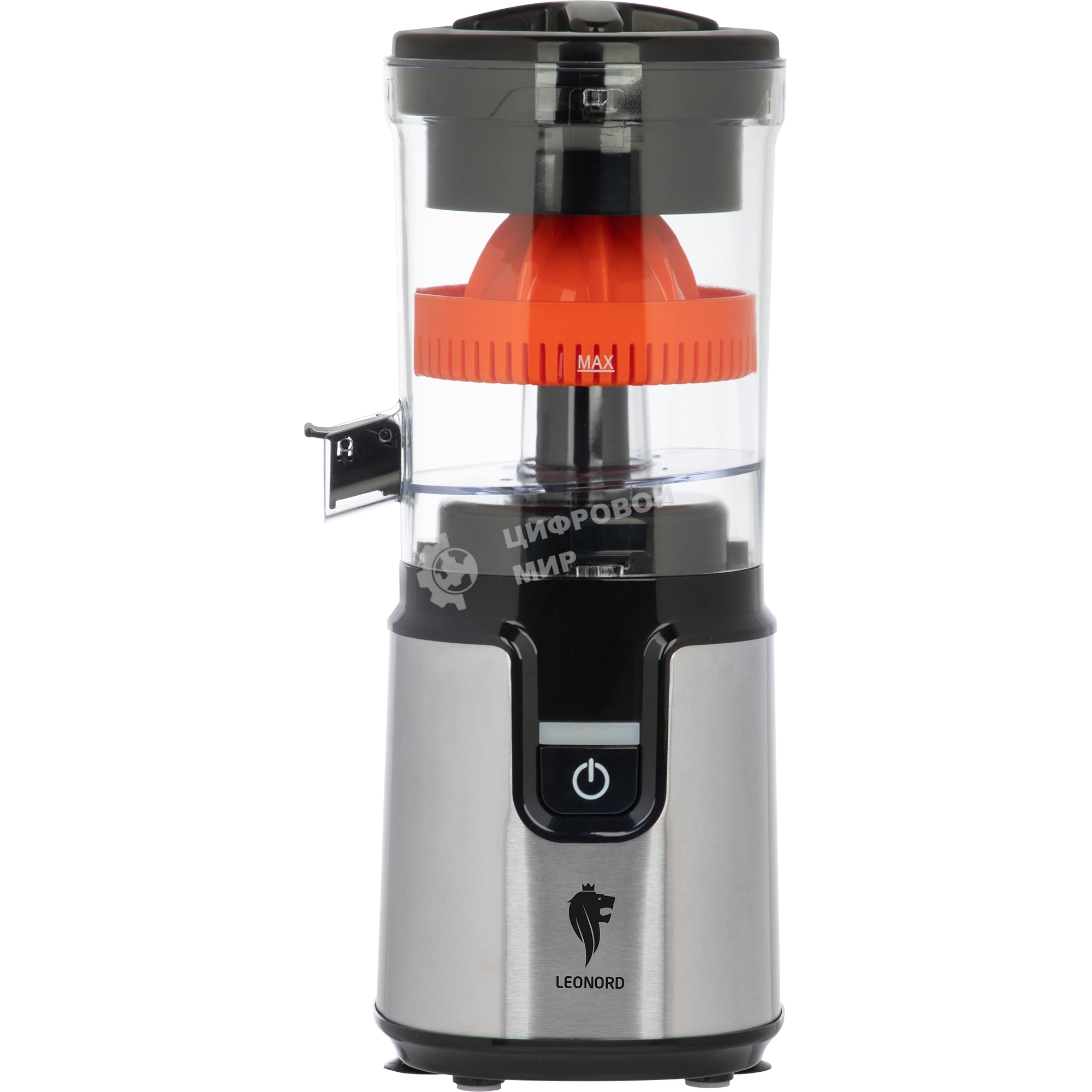 Соковыжималка LEONORD LE-1781 серебристый/черный, цитрусовая, 200 Вт, 600 мл, электронное