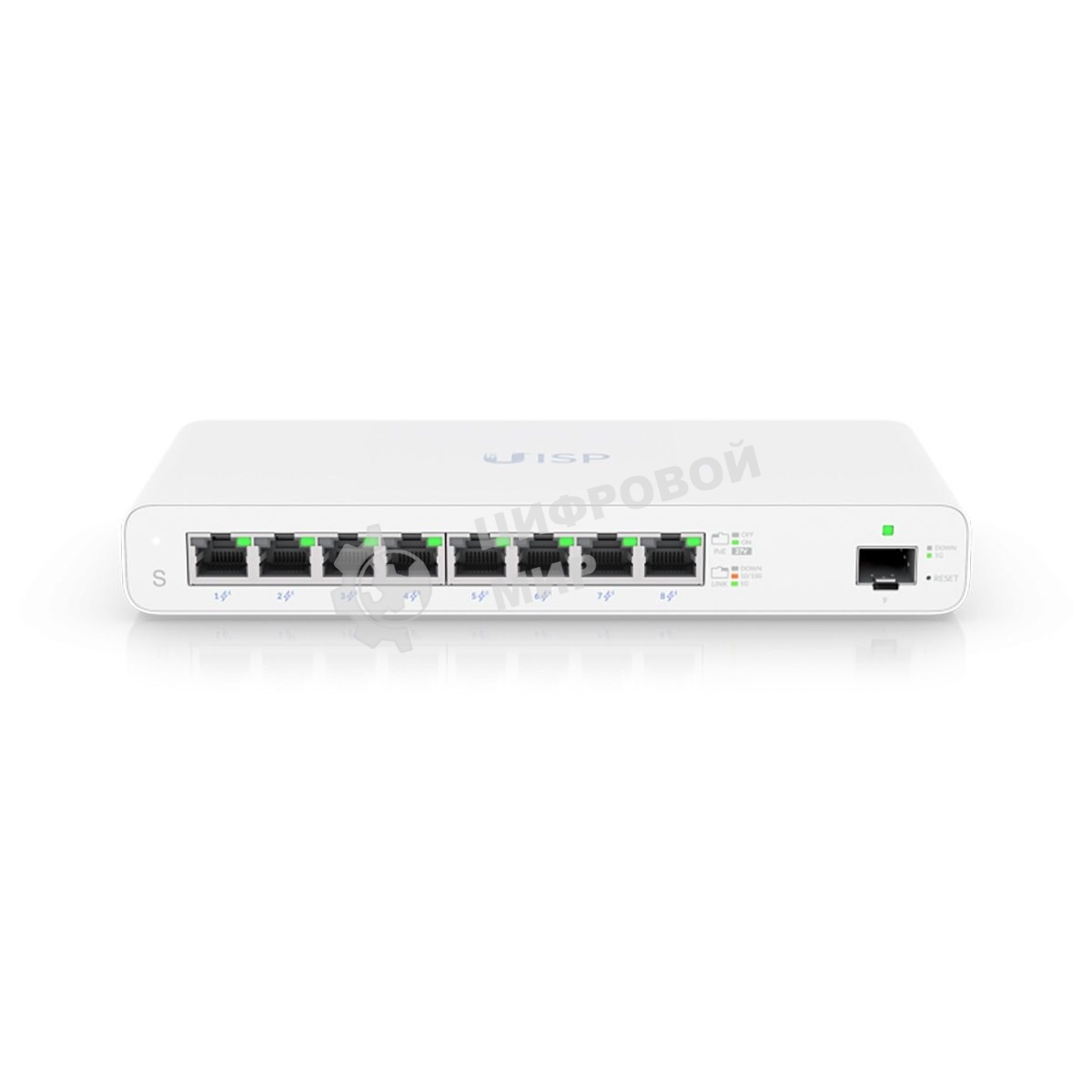 Коммутатор UISP Switch UISP-S PoE-коммутатор, 8х 1G RJ45, 1х SFP, раздача 110 Вт