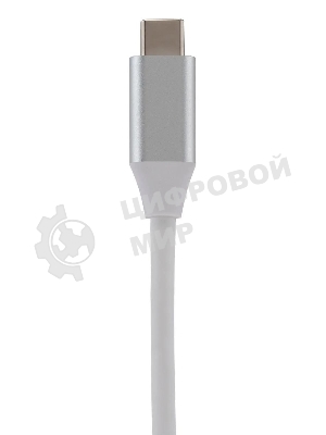 Кард-ридер Digma CR-С2501-S/серебристый/SD/TF/micro-SD/USB Type-C/алюминий