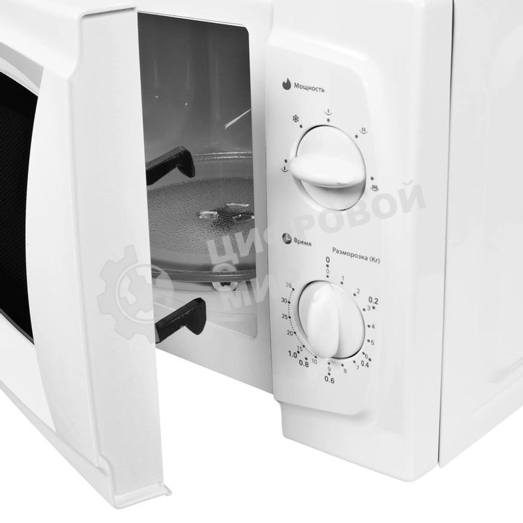 Микроволновая печь Starwind SWM5520 белый, 20 л, 700 Вт, переключатели - поворотный механизм