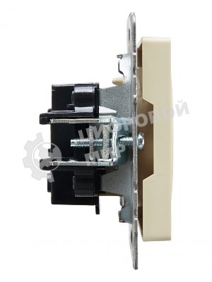 Розетка 1-местная IEK BRITE РС10-1-0-БрКр (BR-R10-10-K10) 10А, без заземления, без защитных шторок, бежевый