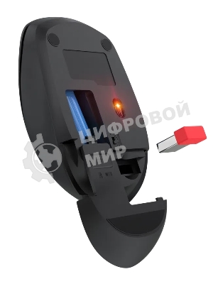 Мышь беспроводная Defender Velvet MB-406 черный, 1600 dpi, радиоканал, Bluetooth, USB, кнопки - 4