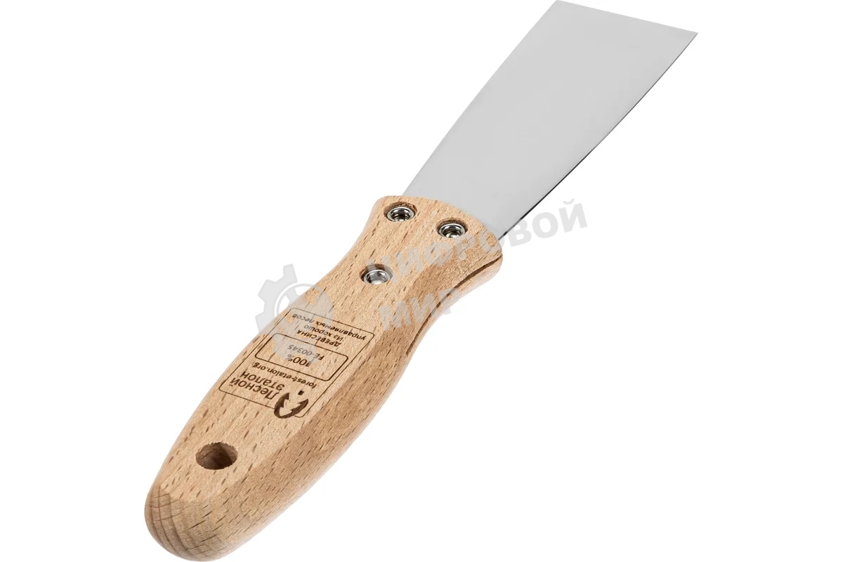 Шпательная лопатка Matrix из нержавеющей стали, 40 мм, буковая рукоятка, EFP