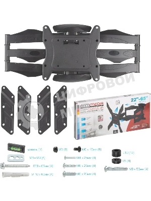 Кронштейн для телевизора Arm media COBRA-45 new черный 4 шт/уп. 22