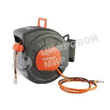 Шланг Patriot 520002440 пневматический армированный на автоматической катушке PHC 15/16H (прямой, гибрид , длина 15 м, диаметр 10х16, раб/макс давление  20/60 бар, мин/макс температура -5/45С, быстросъем рапид, резьба 1/4