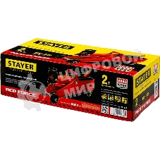Домкрат STAYER 43152-2 RED FORCE гидравлический подкатной, 2т, 125-320мм