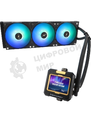 Система жидкостного охлаждения Thermalright Frozen Warframe 360 ARGB Soc-AM5/AM4/1200/1700/1851 черный 4-pin 29.8dB Al LCD Ret (F-WFRAME-360-BL-ARGB)