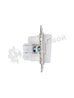 Розетка 1-м SKANDY 16А IP44 с заземл. защ. штроки с крышкой SK-R11W арктич. бел. IEK SK-R16-16-44-K01
