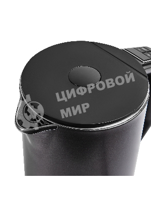 Чайник электрический Midea MK-9093 1.5 л, 2200 Вт, черный корпус: нерж.сталь