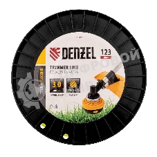 Леска для триммера Denzel круглая, 3,0мм х 123м, на DIN катушке FLEX CORD