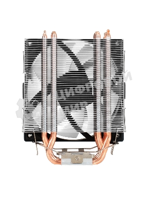 Кулер ExeGate Wizard EXX600-PWM.FRGb (Al+Cu, 6 тепл.трубки, LGA775/1150/1151/1155/1156/1200/1700/1851/AM2/AM2+/AM3/AM3+/AM4/AM5/FM1/FM2/754/939/940, TDP 180W, Fan 120мм PWM, 800-2400RPM, Hydro bearing, 4pin, 11-24db, 540г, FRGb подсветка, с термопастой, на защелках, Color Box)