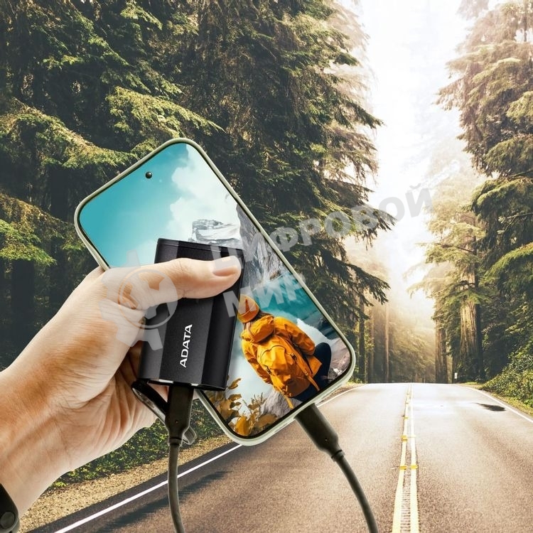 Внешний SSD ADATA SD810, 1TB, USB 3.2 Gen 2x2 Type-C, R/W 2000/2000, черный