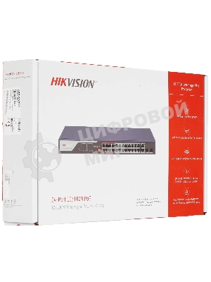 Коммутатор Hikvision DS-3E0326P-E(C), 24×1 Гбит/с PoE + 2×1 Гбит/с Combo (RJ45/SFP) + 2×1 Гбит/с SFP, неуправляемый