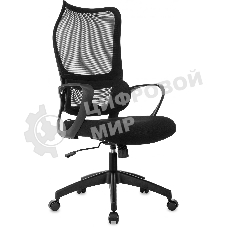 Кресло руководителя Бюрократ Sigma 2 черный сетка/ткань крестов. пластик