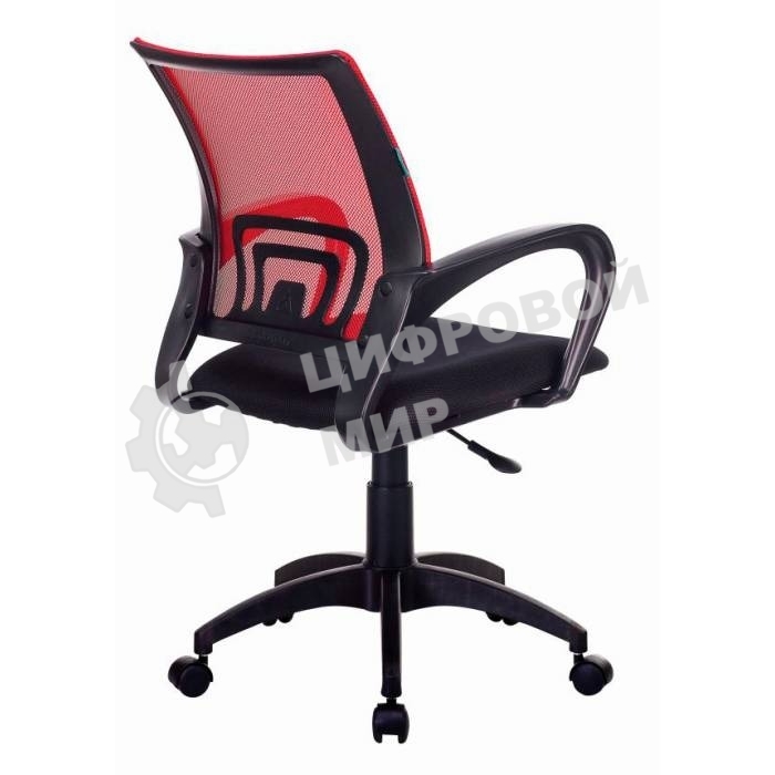 Кресло компьютерное Бюрократ CH-695NLT красный TW-35N сиденье черный TW-11, сетка/ткань, крестовина пластик