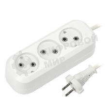 Удлинитель бытовой Smartbuy (SBE-10-3-03-N) 3 гнз х 3,0 м (10А/2.2 кВт, ПВС 2х1.0)