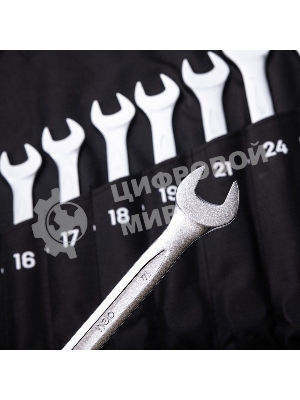 Набор комбинированных гаечных ключей 14 шт Deli DL130014B Спецификация: 10 мм, 11 мм, 12 мм, 13 мм, 14 мм, 16 мм, 17 мм, 18 мм, 19 мм, 21 мм, 24 мм, 27 мм, 30 мм, 32 мм. Матовая хромированная поверхность. Тканевая упаковка.