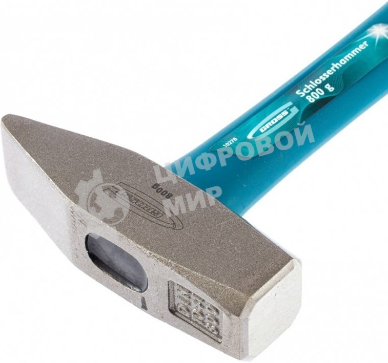 Молоток слесарный Gross 10278 800 г, квадратный боек, фибергласовая обрезиненная рукоятка