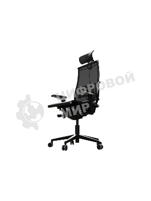 Кресло руководителя эргономичное Метта Yoga Spine Black Edition черный сиденье черный сетка с подголов. крестов.5-луч. металл хром
