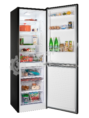 Холодильник Nordfrost NRB 152 B черный двухкамерный 205/115 л морозилка снизу, капельная система