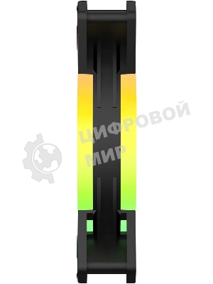 Вентилятор для корпуса GMNG GG-CF120ARGb2-PWMBK черный, 120 мм, 1500 об/мин, 26 дБ, 4 pin