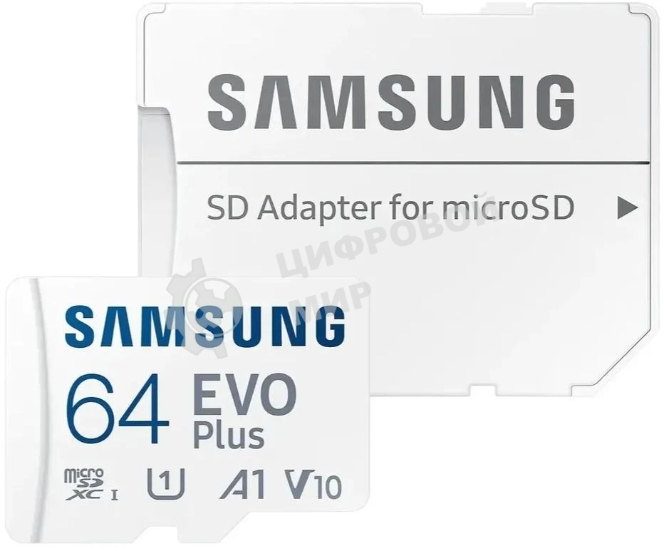 Флеш карта microSDXC 64Gb Samsung MB-MC64SA EVO Plus + adapter