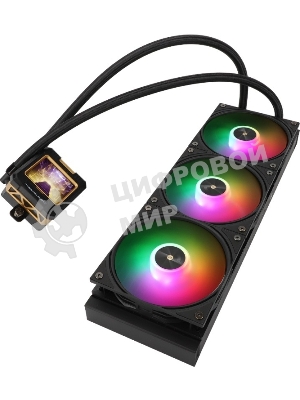 Система жидкостного охлаждения Thermalright Frozen Warframe 360 ARGB Soc-AM5/AM4/1200/1700/1851 черный 4-pin 29.8dB Al LCD Ret (F-WFRAME-360-BL-ARGB)