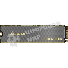Накопитель SSD ADATA LEGEND 860, 500Gb, PCIe 4.0 x4, M.2 2280, NVMe, R/W 5000/3000, с радиатором