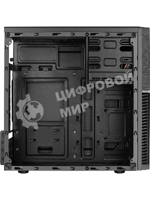 Компьютерный корпус Aerocool/Formula Cs-105, mATX, без БП, 187x361x355мм (ШxГxВ), USB 3.0 x1, USB 2.0 x1, металл 0,5мм, 120-мм вентилятор в комплекте, черный
