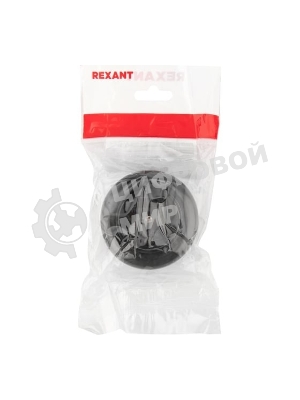 Розетка штепсельная Rexant карболитовая, открытой установки, б/з 16 А, черный