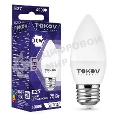 Лампа светодиодная TOKOV ELECTRIC 10Вт С37 4000К Е27 176-264В