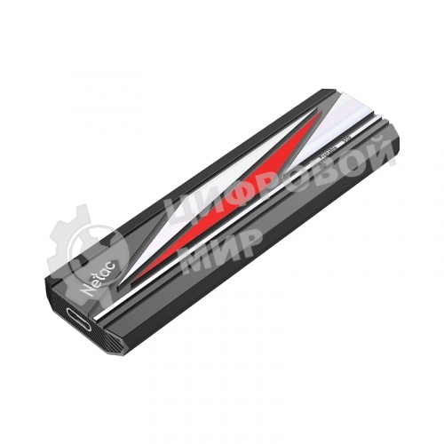 Внешний SSD Netac ZX20L, 256 Gb, USB 3.2 Gen 2x2 Type-C, R/W 2000/1800, черный