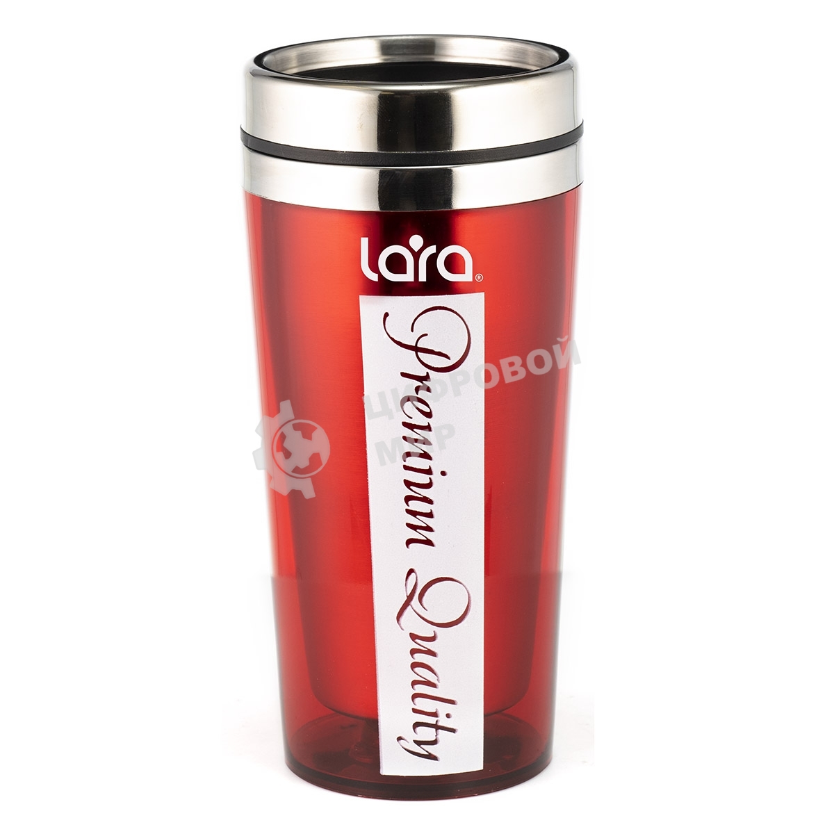 Термокружка Lara LR04-32 500 мл, высота 18 см, диаметр 8 см, стальная внутренняя поверхность