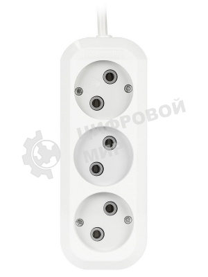Удлинитель бытовой Smartbuy (SBE-10-3-02-N) 3 гнз х 2,0 ма (10А/2.2 кВт, ПВС 2х1.0)