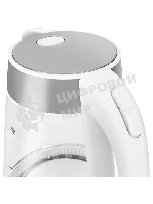 Чайник электрический Starwind SKG2011 1.7 л, 2200 Вт, белый/серебристый (корпус: стекло)