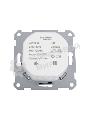 Светорегулятор поворотно-нажимной AtlasDesign 400Вт механизм карбон SE ATN001023