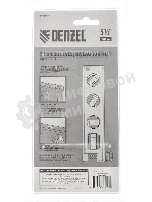 Уровень малый Denzel 4 глазка, анодированный, 5 1/2