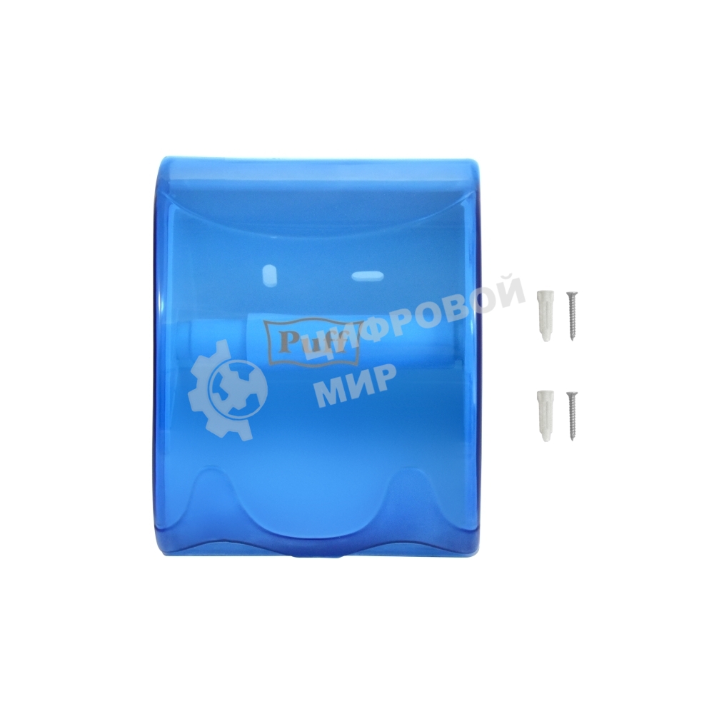 Диспенсер туалетной бумаги, малый Puff 7105, синий, пластиковый, 14,5х15,5х14,4 см