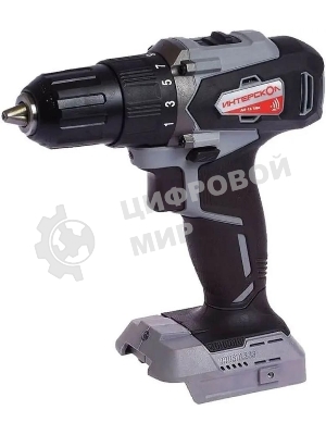 Дрель-шуруповерт аккумуляторная ИНТЕРСКОЛ ДА-13/18ВК, Аккумуляторный, 18В, Без АКБ и ЗУ, Кейс