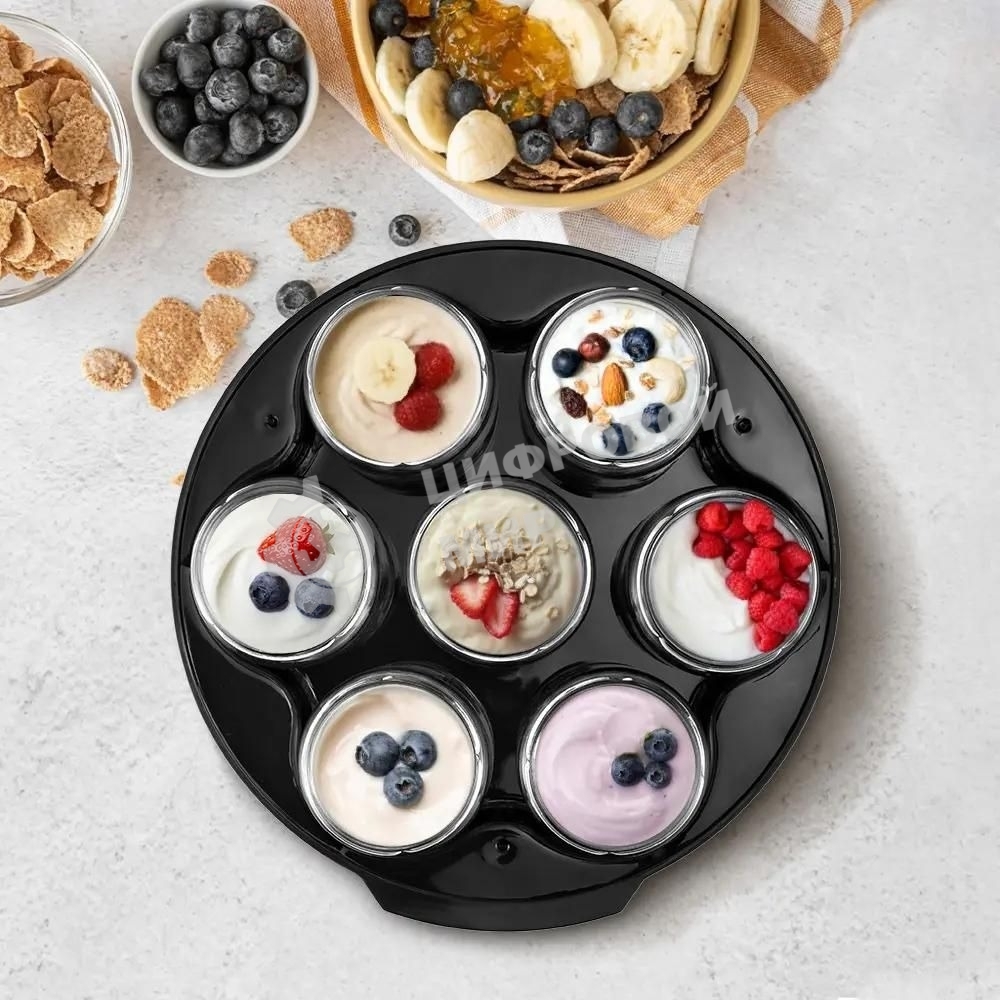 Йогуртница Kitfort КТ-6295 20Вт 7б. 190мл упр.:электрон. серебристый/черный