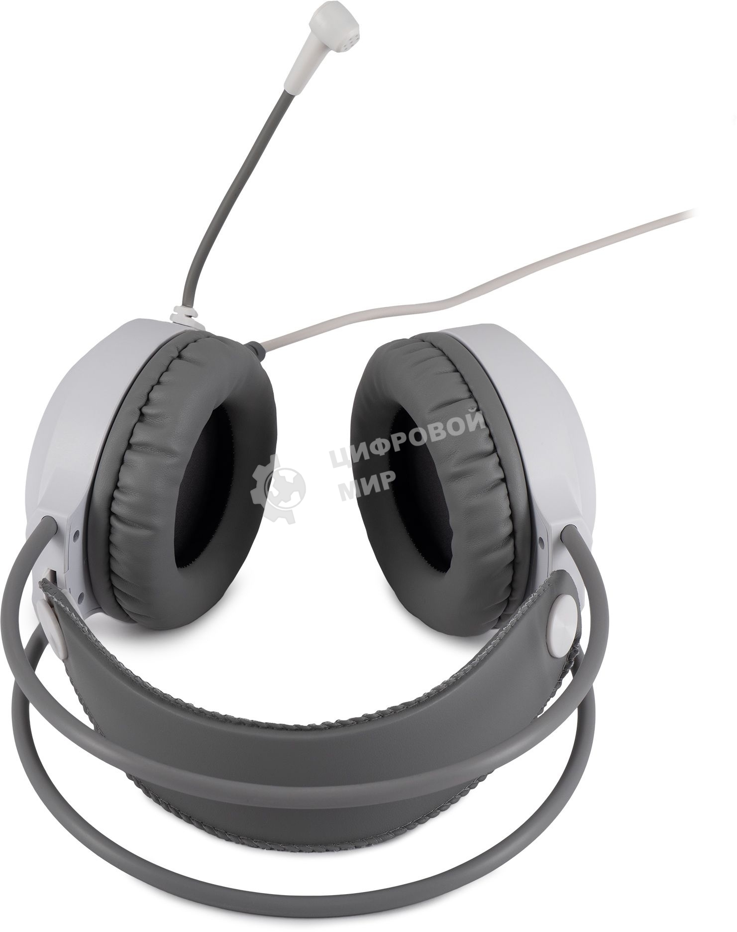 Гарнитура проводная с микрофоном Оклик HS-L300G White белый 2.2м мониторные USB оголовье (1796952)