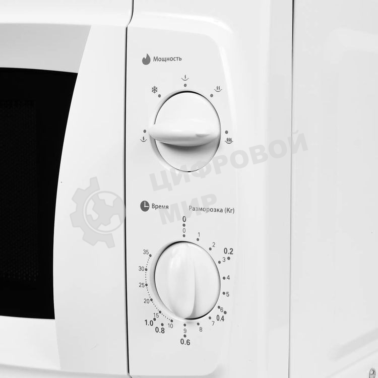 Микроволновая печь Starwind SWM5520 белый, 20 л, 700 Вт, переключатели - поворотный механизм