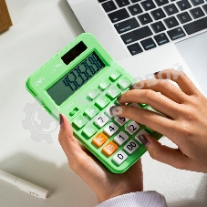 Калькулятор настольный Deli EM210FGREEN зеленый 12-разр.