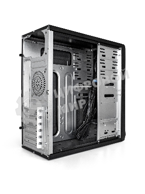 Компьютерный корпус Miditower ExeGate CP-603-UNS400 (ATX, БП UNS400 с вент. 12см, 2хUSB, аудио, черный)