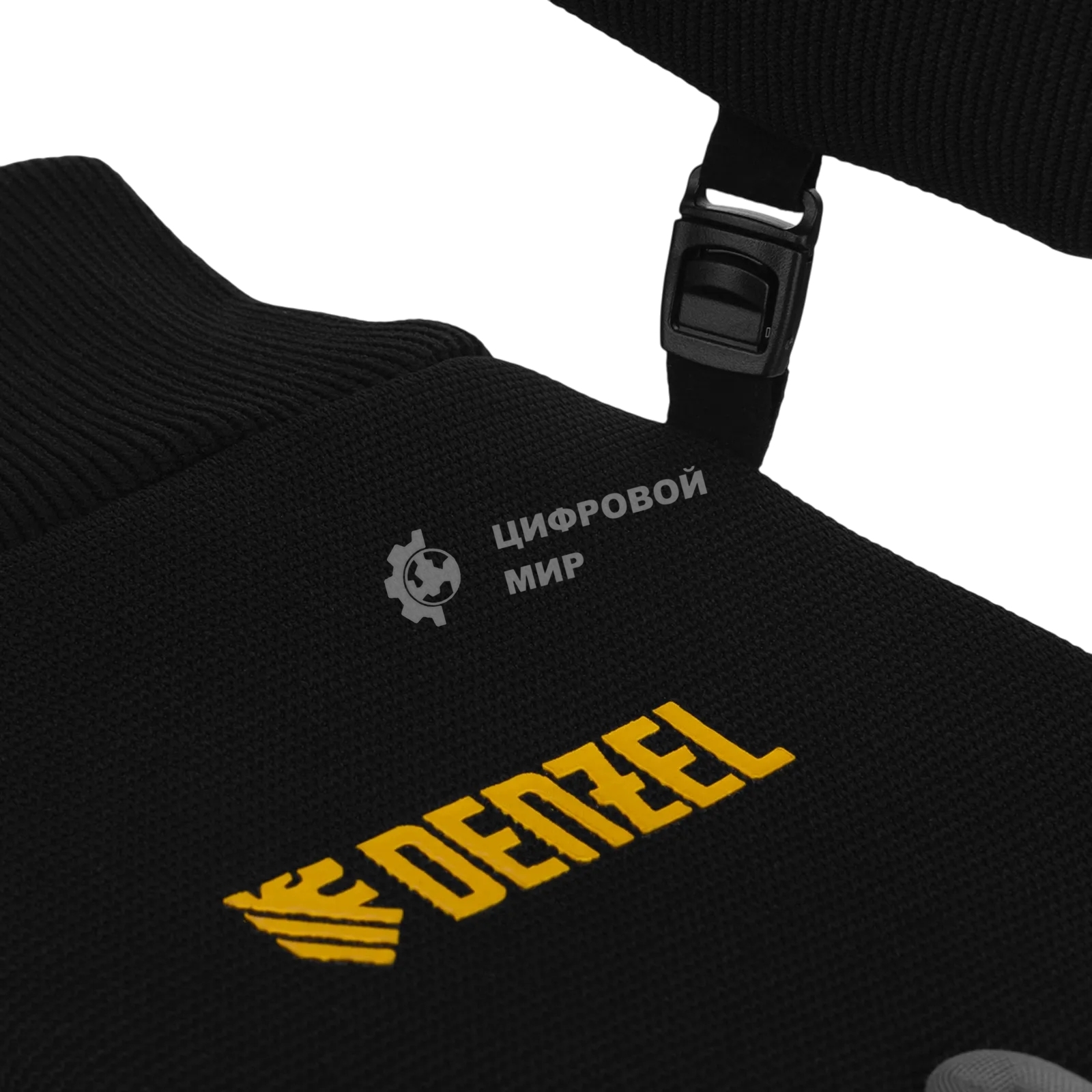 Перчатки универсальные Denzel 68094 двойные, работа с сенсорным экраном, вязаная манжета, размер 10