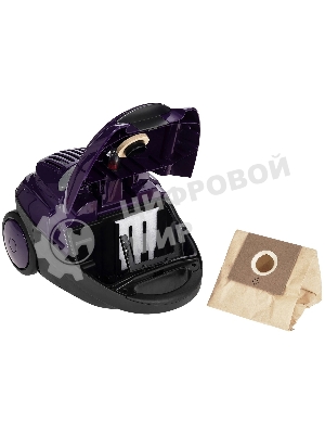 Пылесос Beko BKS 1410 фиолетовый, 330/2000 Вт, уборка сухая, пылесборник мешок 1,5 л