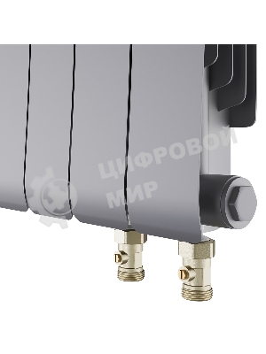 Радиатор биметаллический Royal Thermo Infinity 300 Silver Satin VR80 - 10 секц.