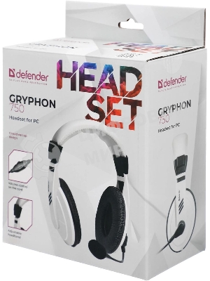 Гарнитура Defender Gryphon 750 белый, проводная